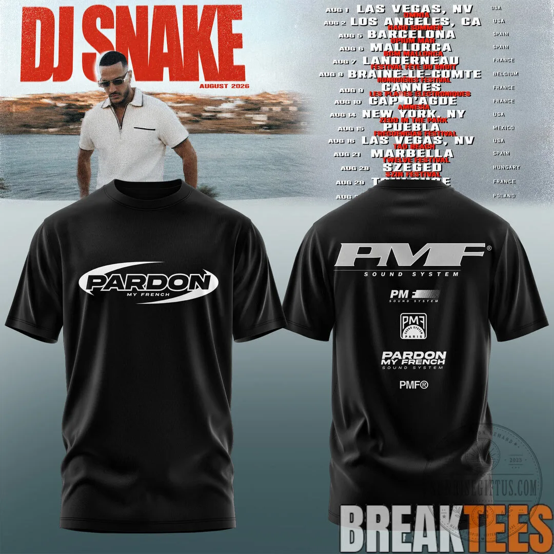 DJ Snake Stadefrance 2026 Tour Concert Black T-Shirt 7 DJ Snake Stadefrance 2026 Tour Concert Black T-Shirt