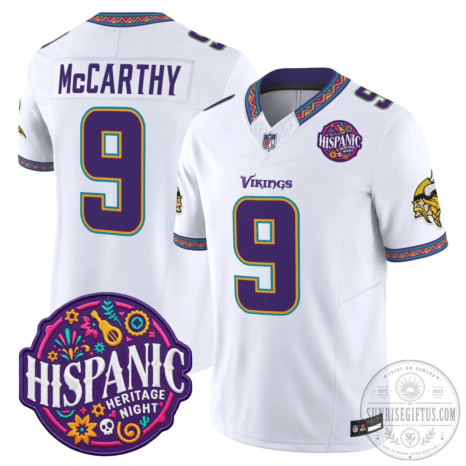 Minnesota Vikings Hispanic Heritage Night Justin Jefferson Football Jersey