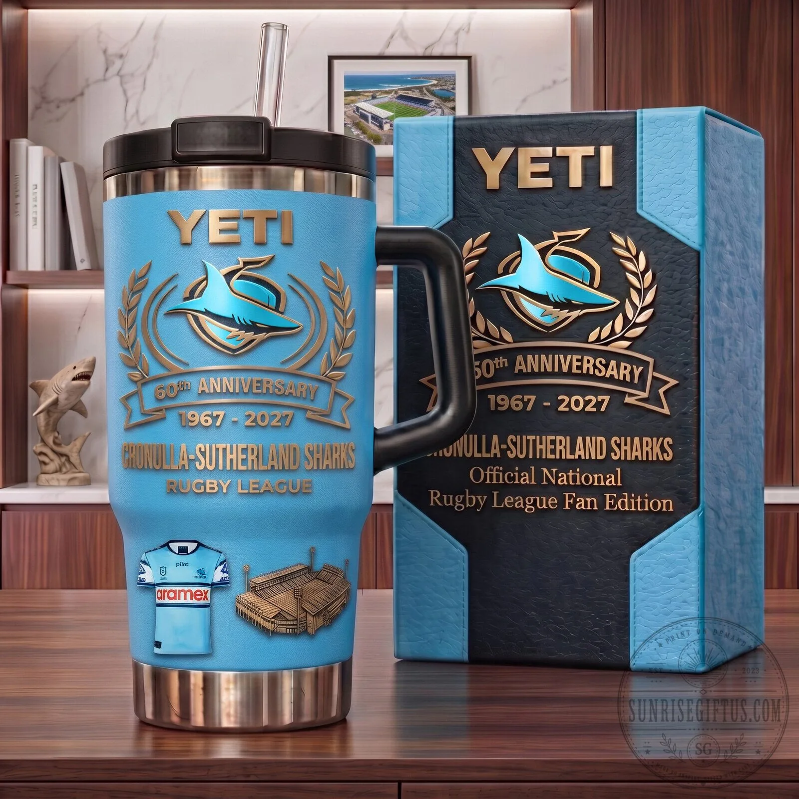 Cronulla-Sutherland Sharks 60th Anniversary Rugby League Tumbler