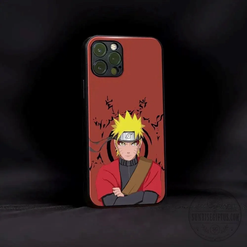 Naruto Uzumaki Anime Character Red Phone Case