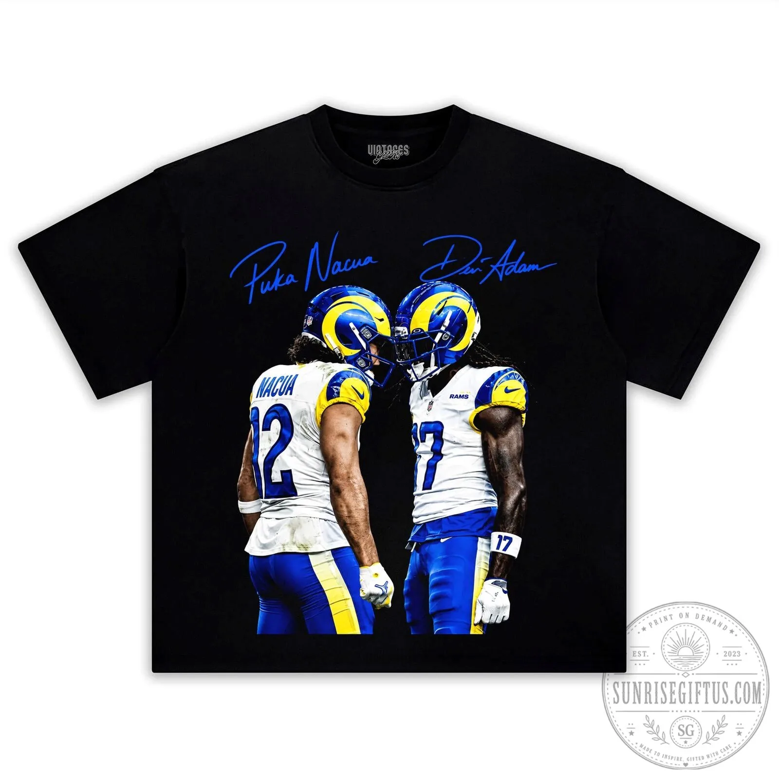 Puka Nacua Davante Adams Football Players Graphic T-Shirt