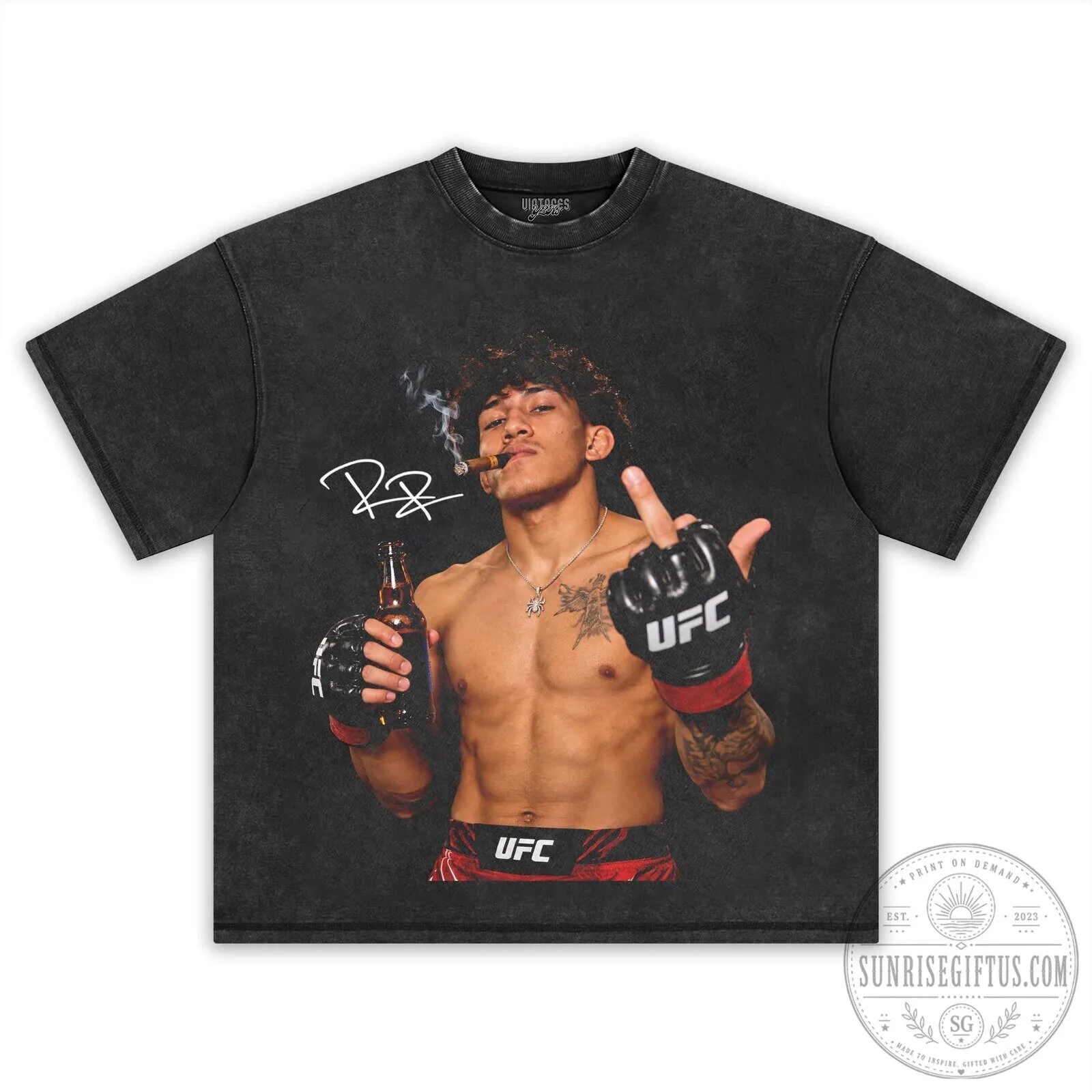 Raul Rosas Junior Middle Finger UFC Fighter Black Graphic T-Shirt 12 Raul Rosas Junior Middle Finger UFC Fighter Black Graphic T-Shirt