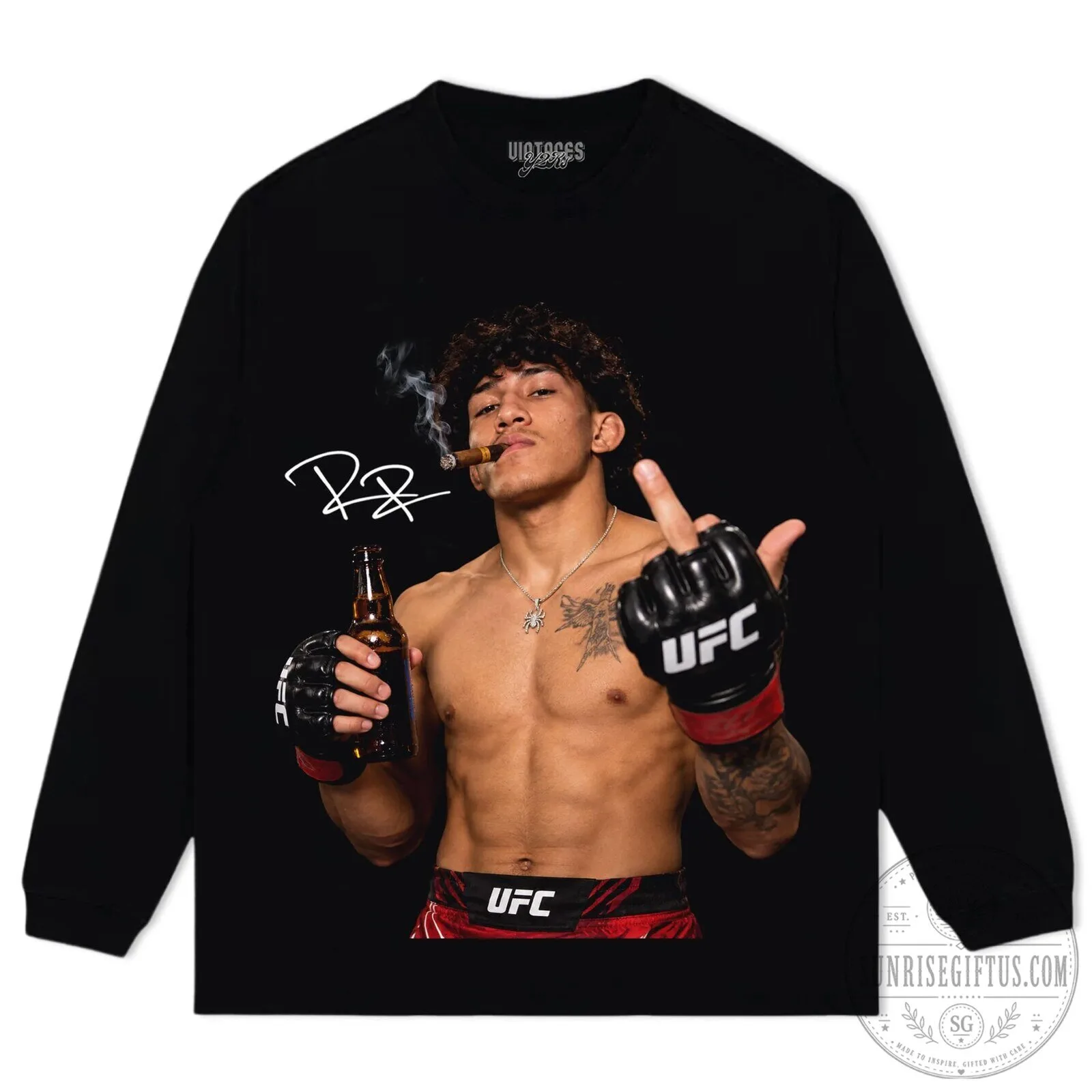 Raul Rosas Junior Middle Finger UFC Fighter Black Graphic T-Shirt 15 Raul Rosas Junior Middle Finger UFC Fighter Black Graphic T-Shirt