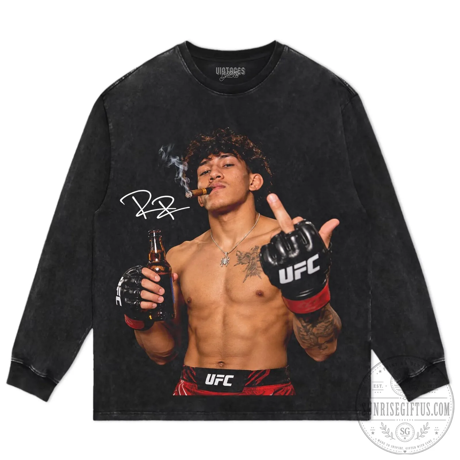 Raul Rosas Junior Middle Finger UFC Fighter Black Graphic T-Shirt 16 Raul Rosas Junior Middle Finger UFC Fighter Black Graphic T-Shirt