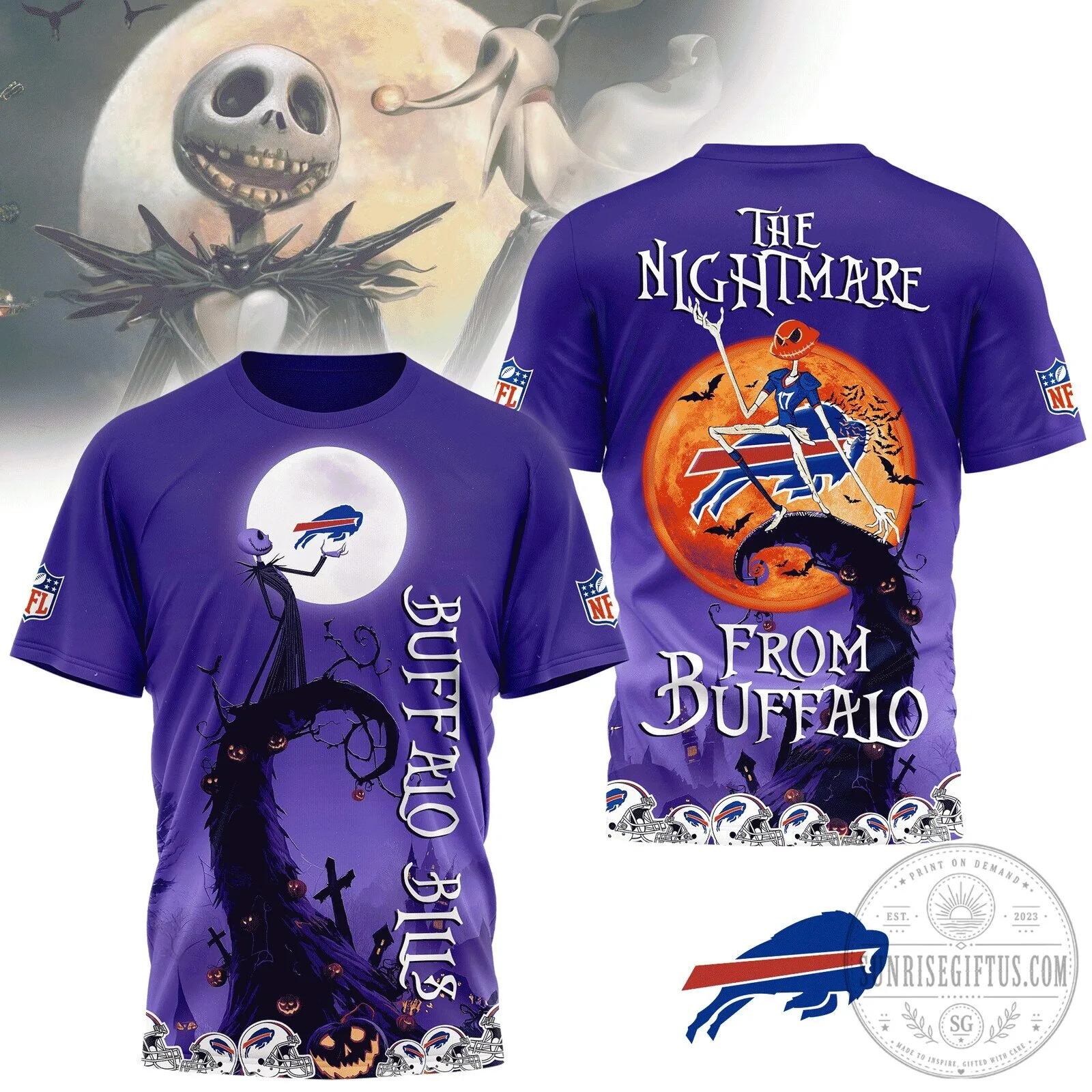 Buffalo Bills | Premium NFL Halloween The Nightmare 3D Shirt NY