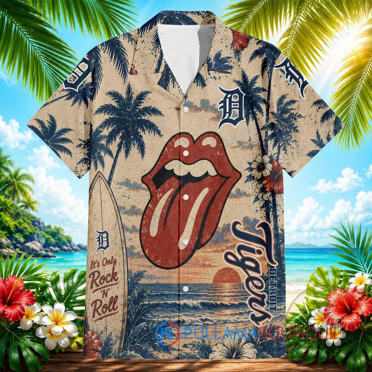 Detroit Tigers The Rolling Stones Hawaiian Shirt 5 Detroit Tigers The Rolling Stones Hawaiian Shirt