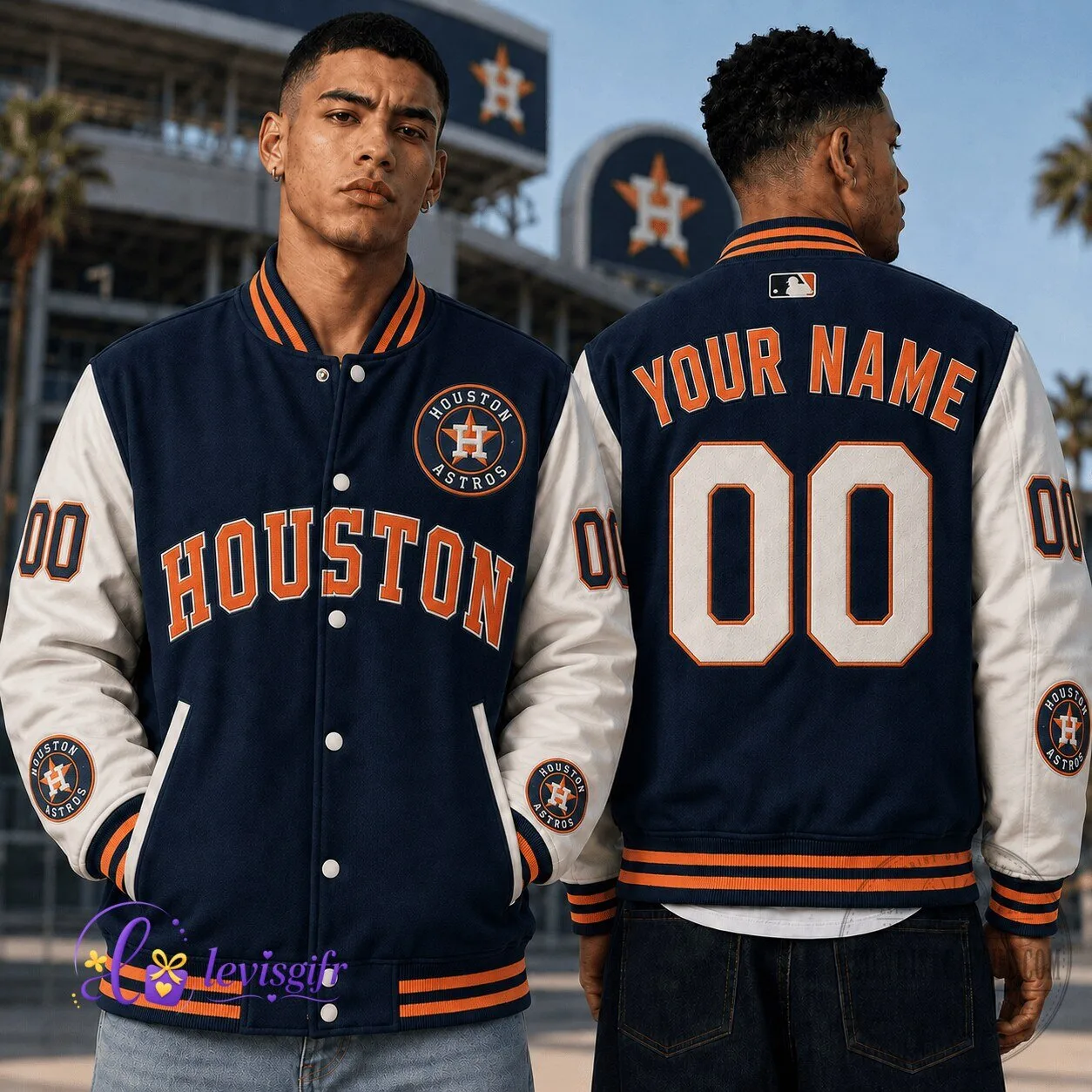 Houston Astros Baseball Team Varsity Jacket Personalized Gift for Men and Women