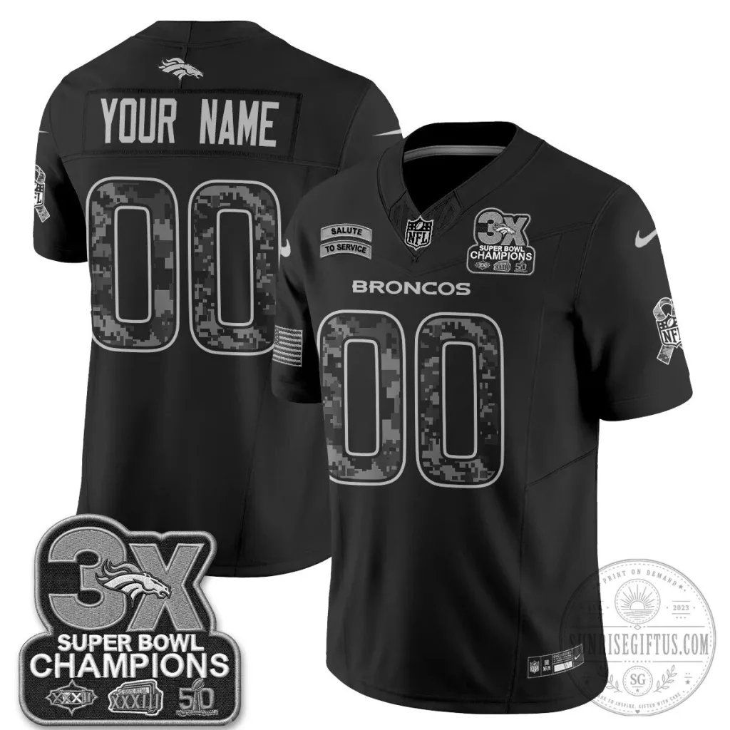 Super Bowl Champions Jersey for Denver Broncos - Salute To Service Edition Super Bowl Champions Jersey for Denver Broncos - Salute To Service Edition