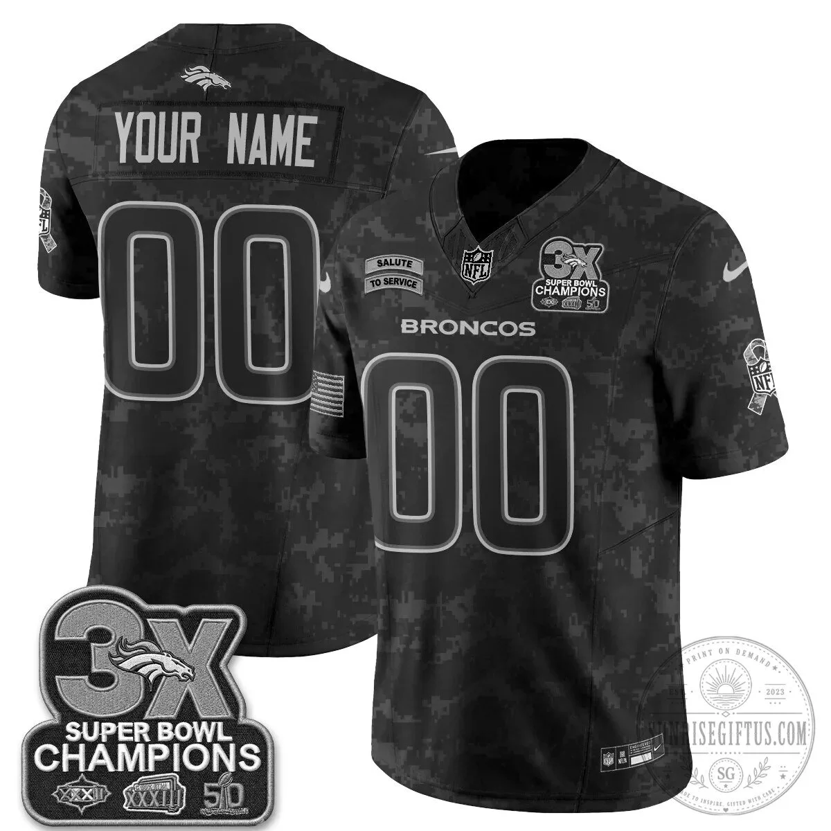 Super Bowl Champions Jersey for Denver Broncos - Salute To Service Edition 10 Super Bowl Champions Jersey for Denver Broncos - Salute To Service Edition