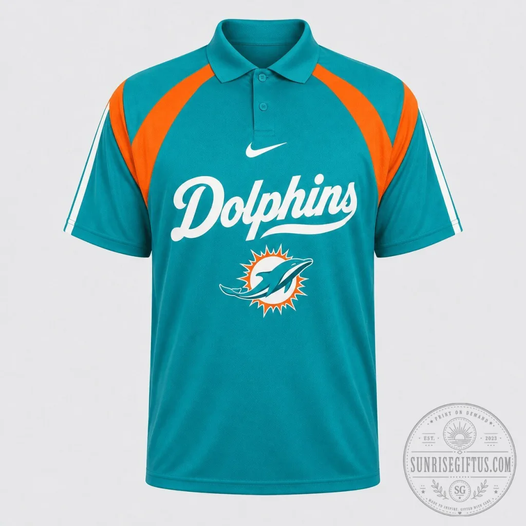 Miami Dolphins National Football League Athletic Polo Shirt Miami Dolphins National Football League Athletic Polo Shirt