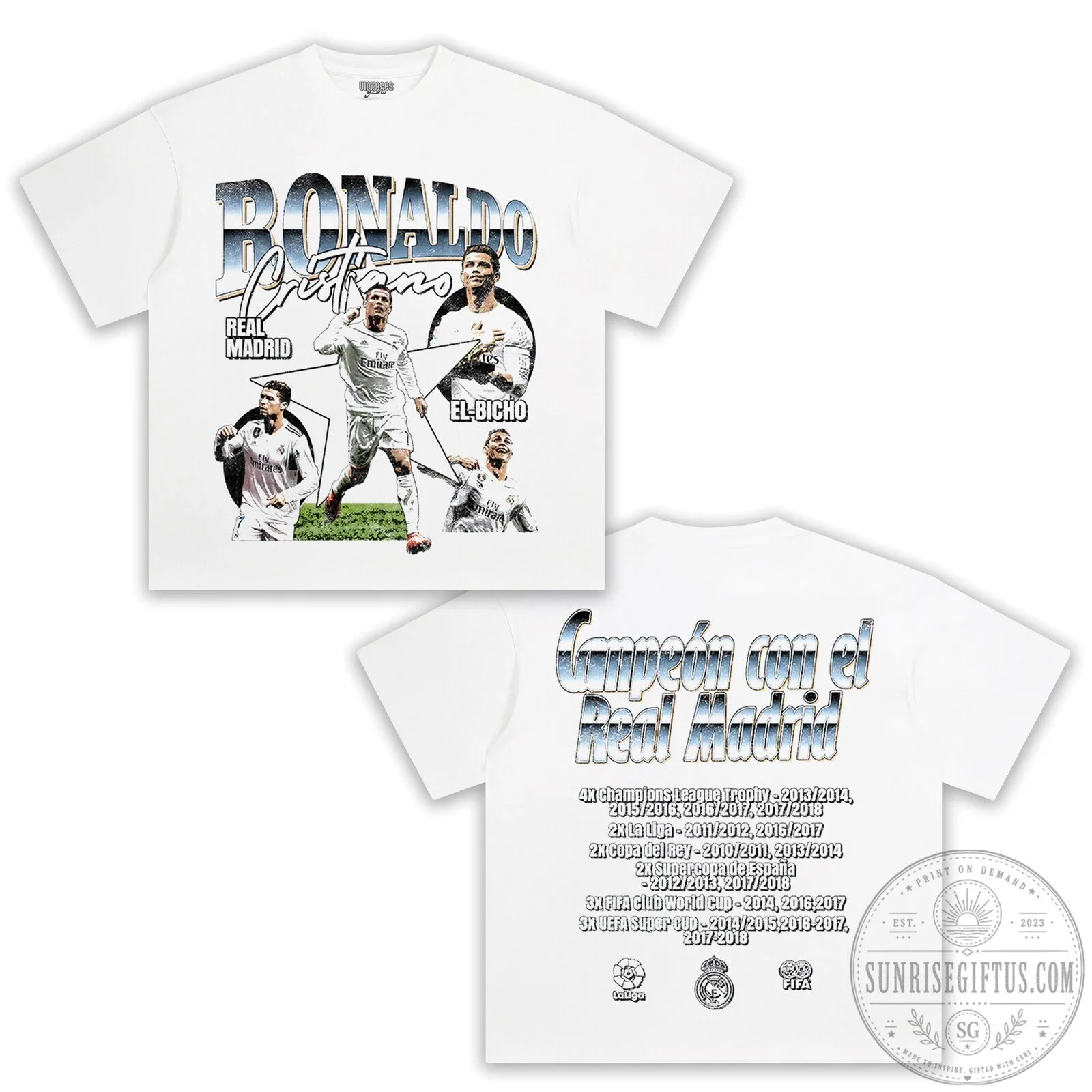 Cristiano Ronaldo Real Madrid Soccer Champion Black Graphic T-Shirt 11 Cristiano Ronaldo Real Madrid Soccer Champion Black Graphic T-Shirt