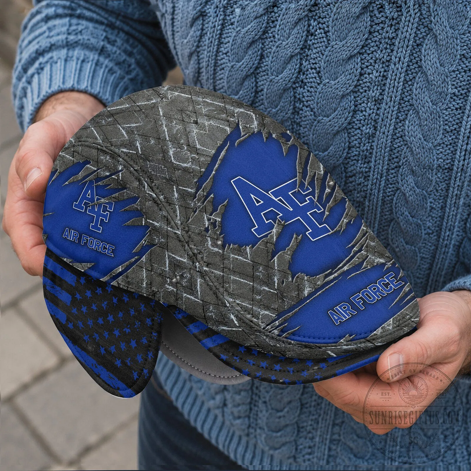 NCAA Flat Cap featuring Foldable Ear Flaps for Air Force Falcons Fans 10 NCAA Flat Cap featuring Foldable Ear Flaps for Air Force Falcons Fans