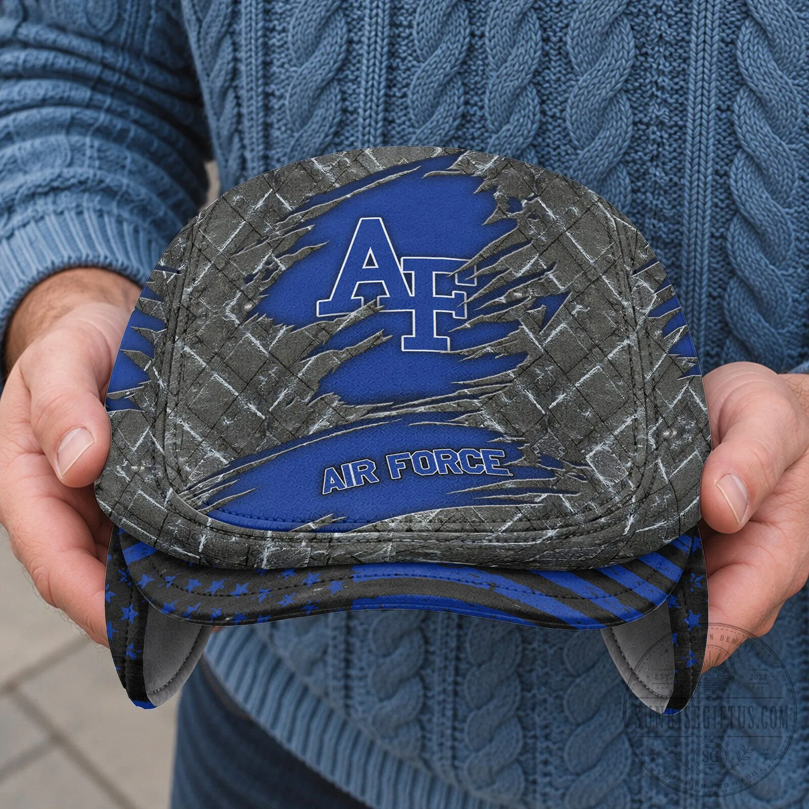 NCAA Flat Cap featuring Foldable Ear Flaps for Air Force Falcons Fans 11 NCAA Flat Cap featuring Foldable Ear Flaps for Air Force Falcons Fans