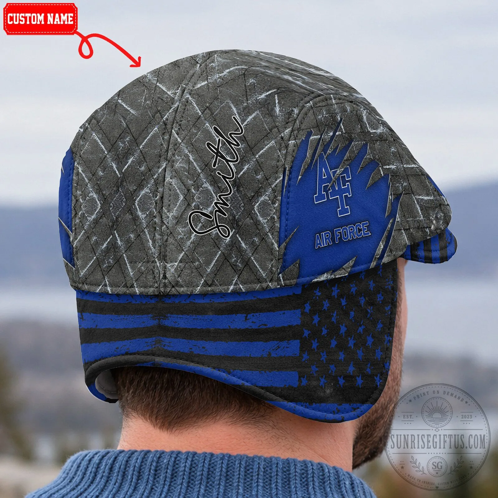 NCAA Flat Cap featuring Foldable Ear Flaps for Air Force Falcons Fans 12 NCAA Flat Cap featuring Foldable Ear Flaps for Air Force Falcons Fans