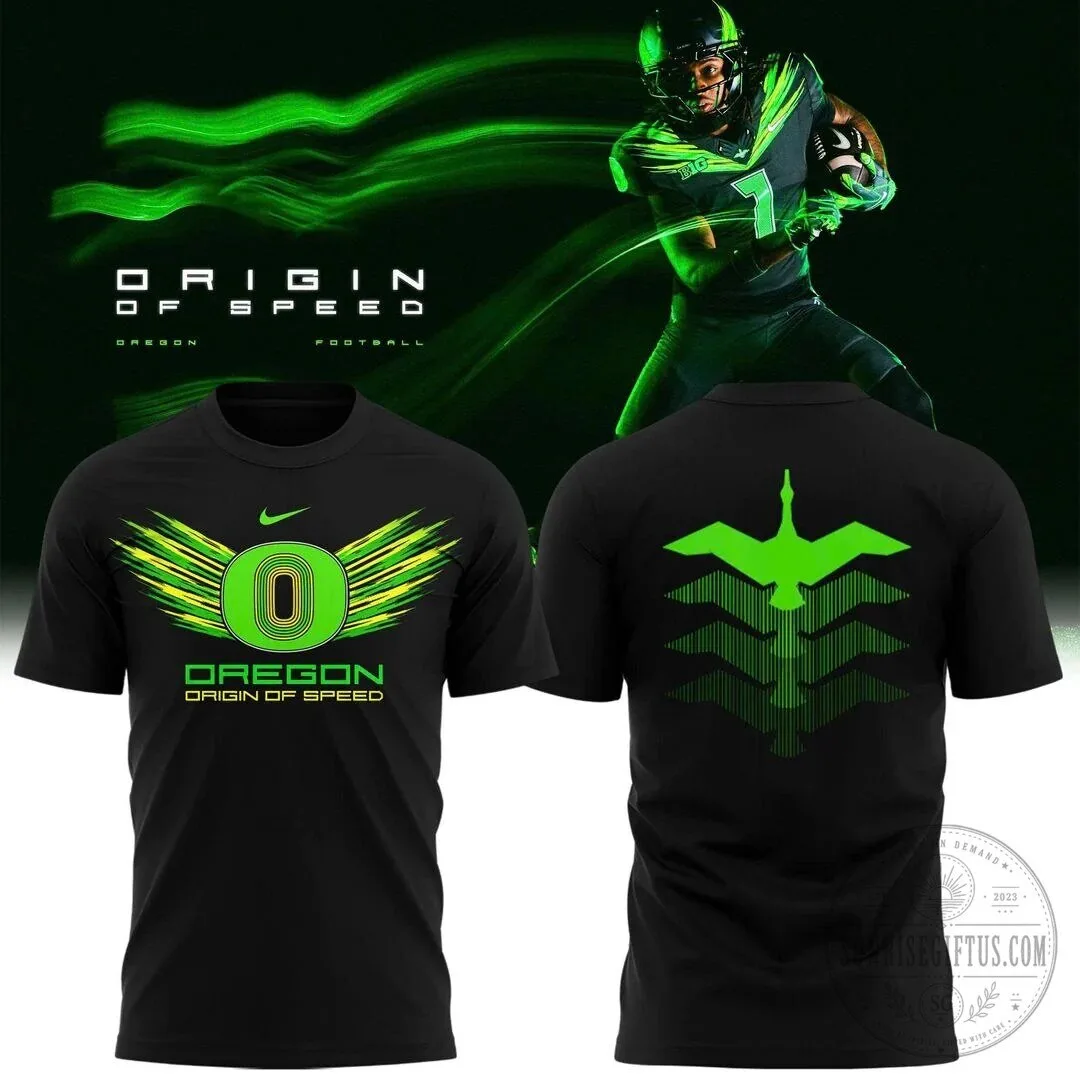 Oregon Ducks Origin of Speed Football T-Shirt 7 Oregon Ducks Origin of Speed Football T-Shirt