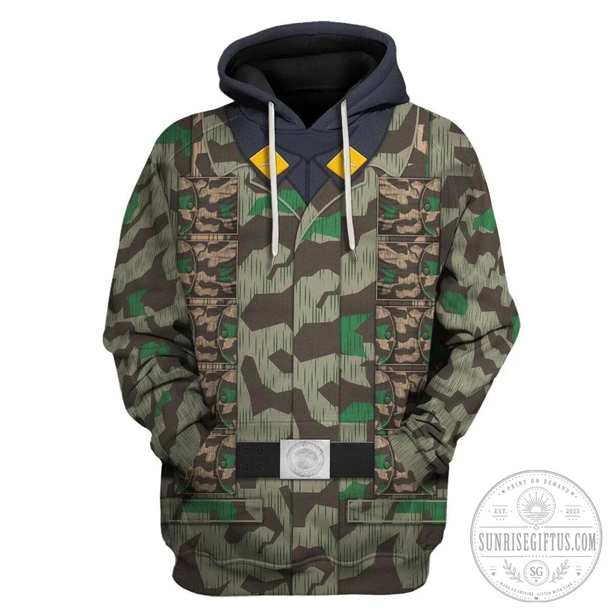 German Parachutist Splinter Pattern Camouflage Combat Uniform Hoodie 19 German Parachutist Splinter Pattern Camouflage Combat Uniform Hoodie