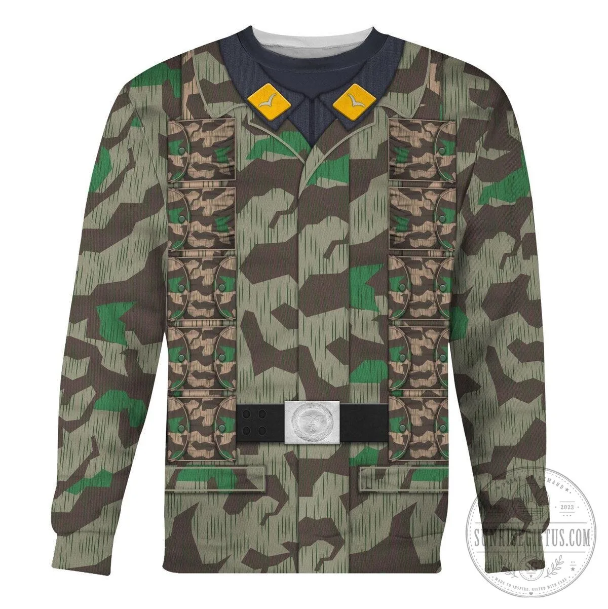 German Parachutist Splinter Pattern Camouflage Combat Uniform Hoodie 20 German Parachutist Splinter Pattern Camouflage Combat Uniform Hoodie