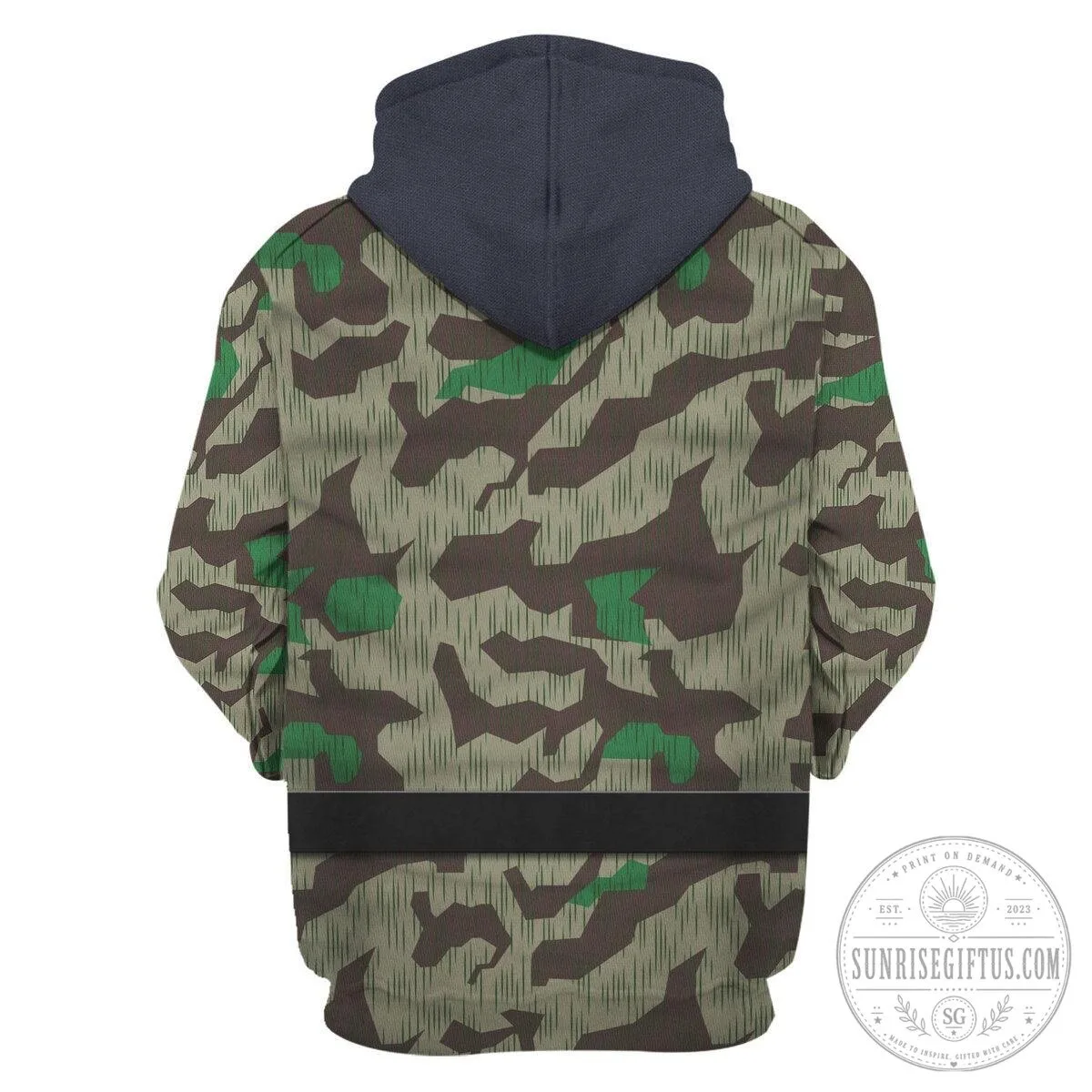 German Parachutist Splinter Pattern Camouflage Combat Uniform Hoodie 25 German Parachutist Splinter Pattern Camouflage Combat Uniform Hoodie