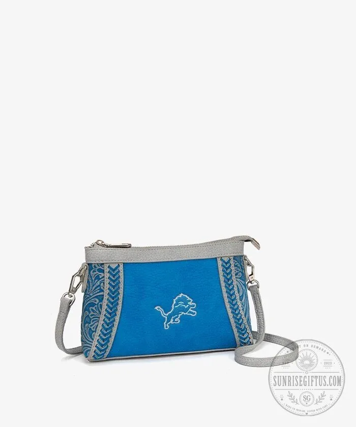 Detroit Lions Embroidered Braided Crossbody Bag 14 Detroit Lions Embroidered Braided Crossbody Bag