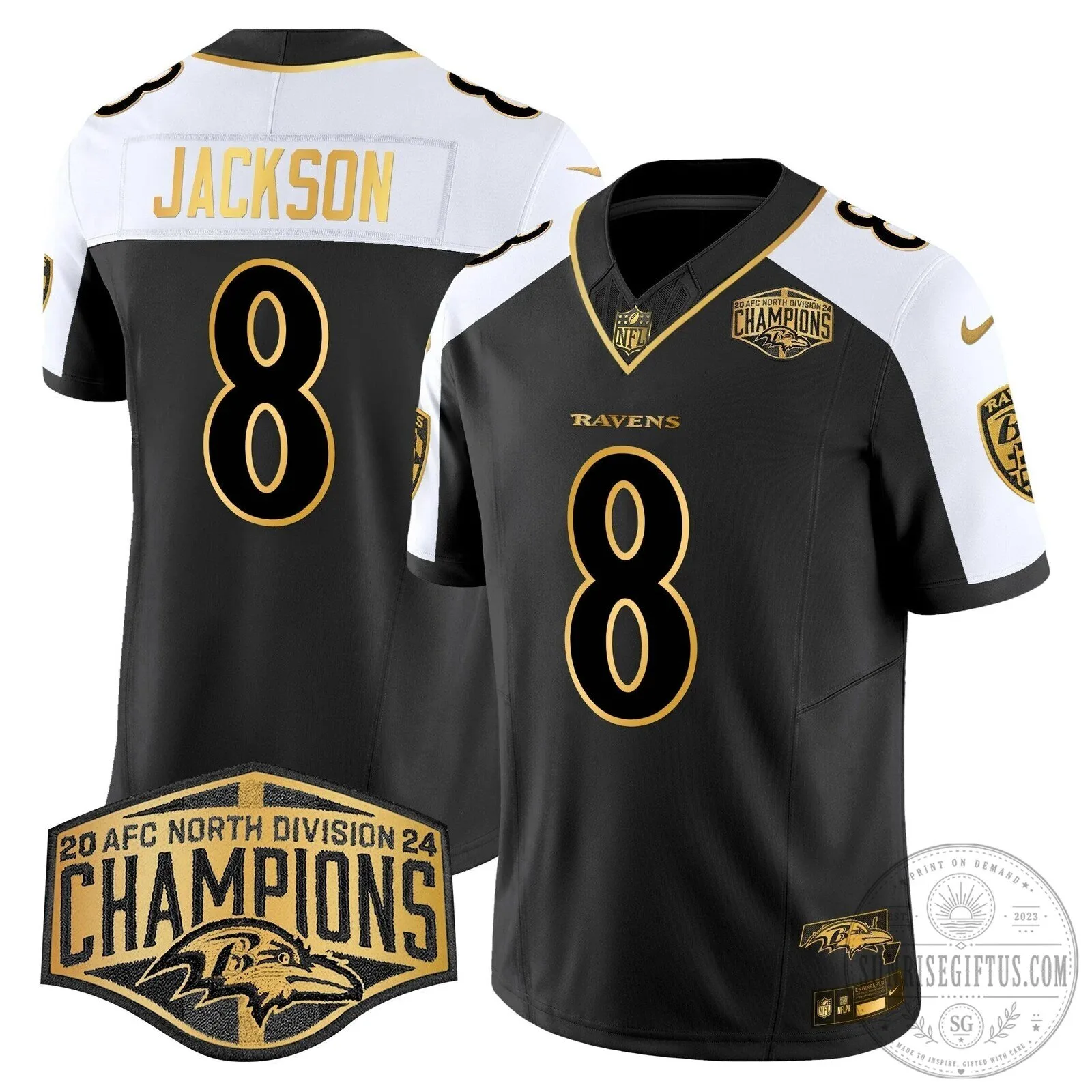 Baltimore Ravens AFC North Division Champions Derrick Henry Football Jersey 42 Baltimore Ravens AFC North Division Champions Derrick Henry Football Jersey