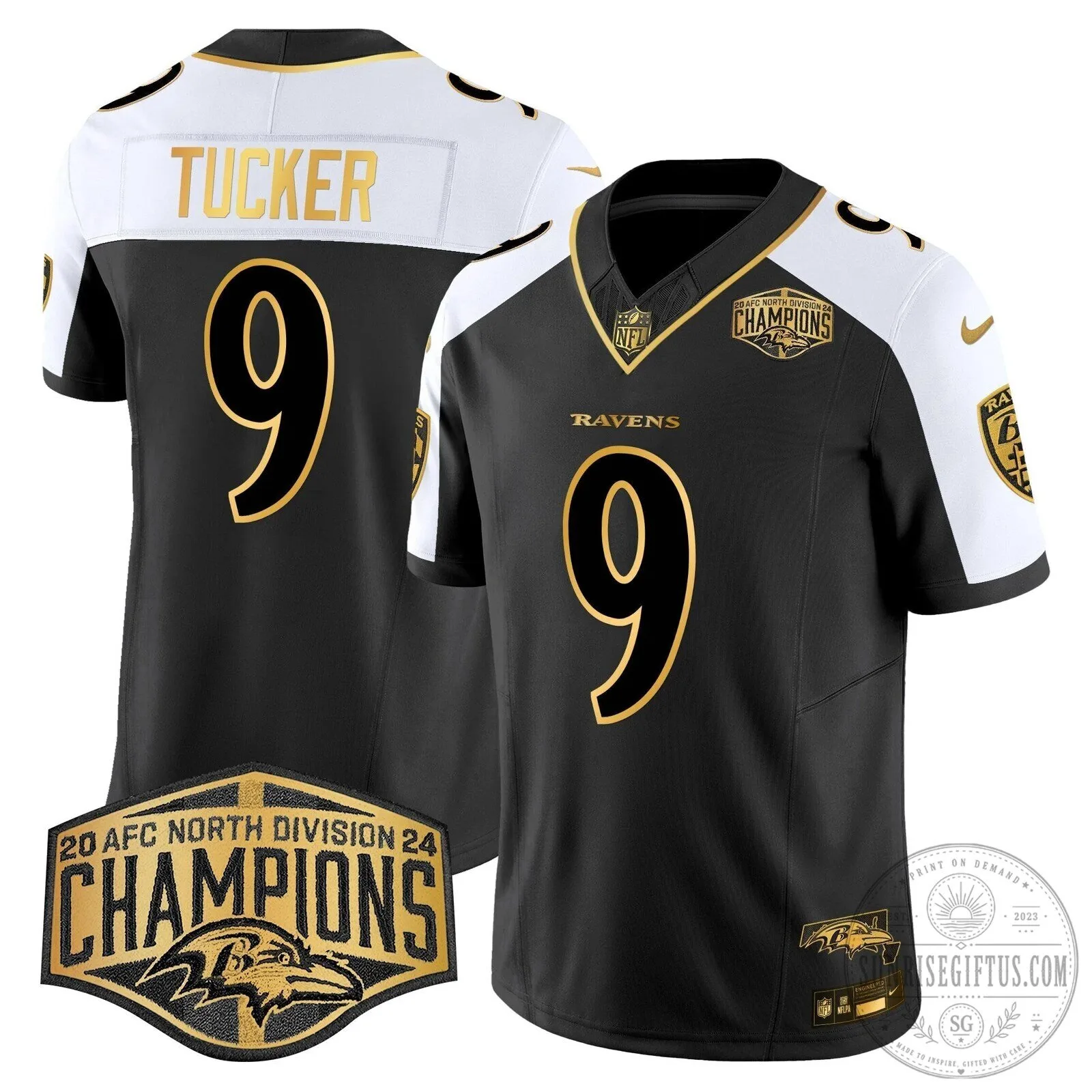 Baltimore Ravens AFC North Division Champions Derrick Henry Football Jersey 43 Baltimore Ravens AFC North Division Champions Derrick Henry Football Jersey