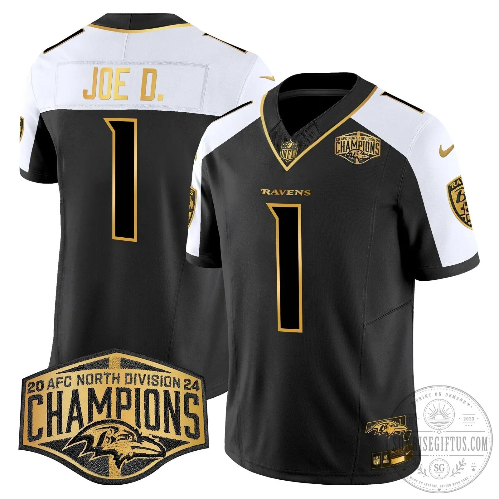 Baltimore Ravens AFC North Division Champions Derrick Henry Football Jersey 49 Baltimore Ravens AFC North Division Champions Derrick Henry Football Jersey
