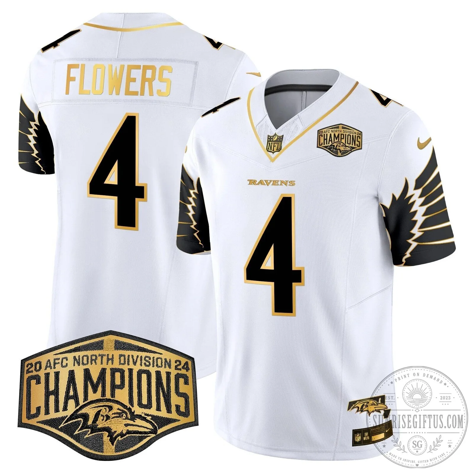 Baltimore Ravens AFC North Division Champions Derrick Henry Football Jersey 57 Baltimore Ravens AFC North Division Champions Derrick Henry Football Jersey