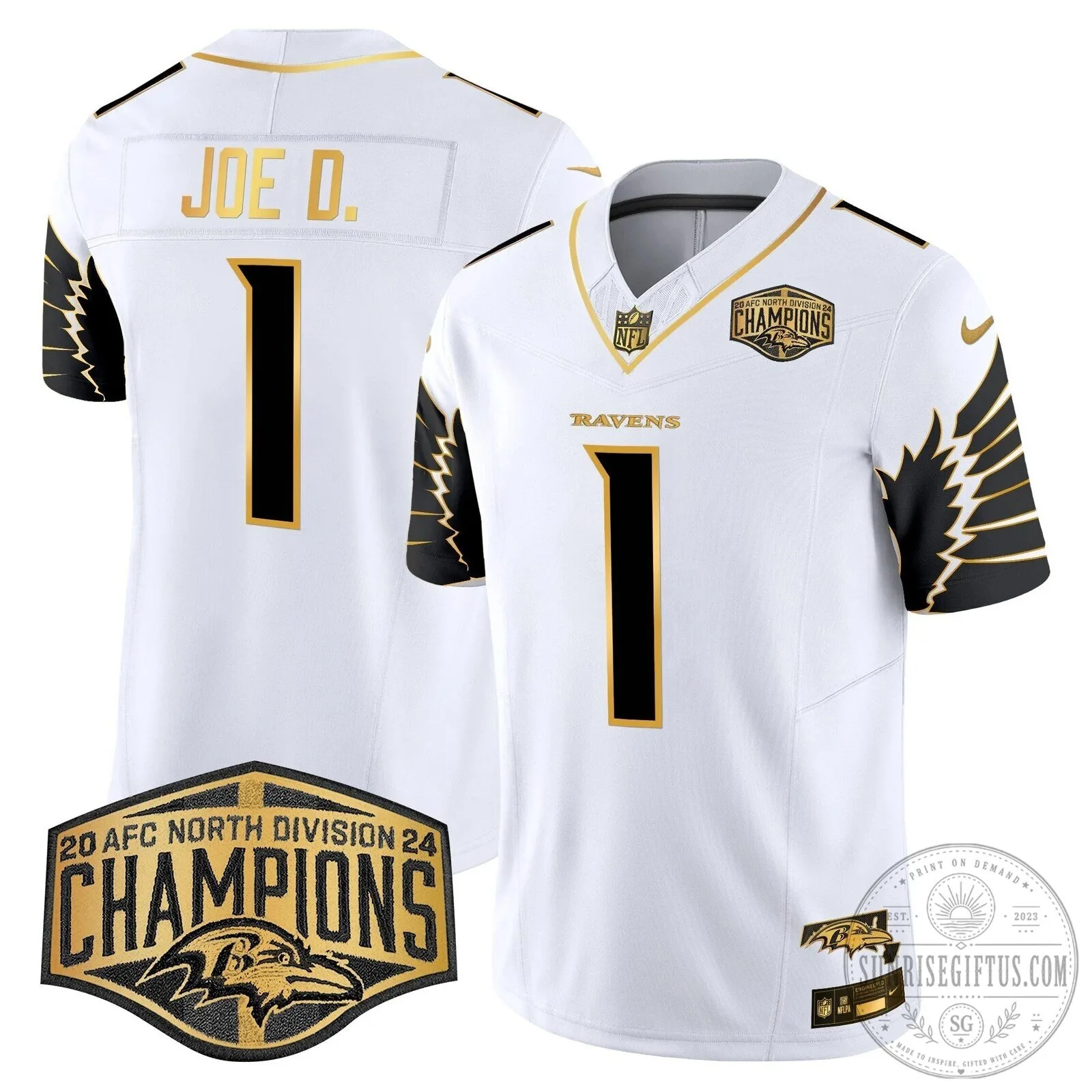 Baltimore Ravens AFC North Division Champions Derrick Henry Football Jersey 59 Baltimore Ravens AFC North Division Champions Derrick Henry Football Jersey