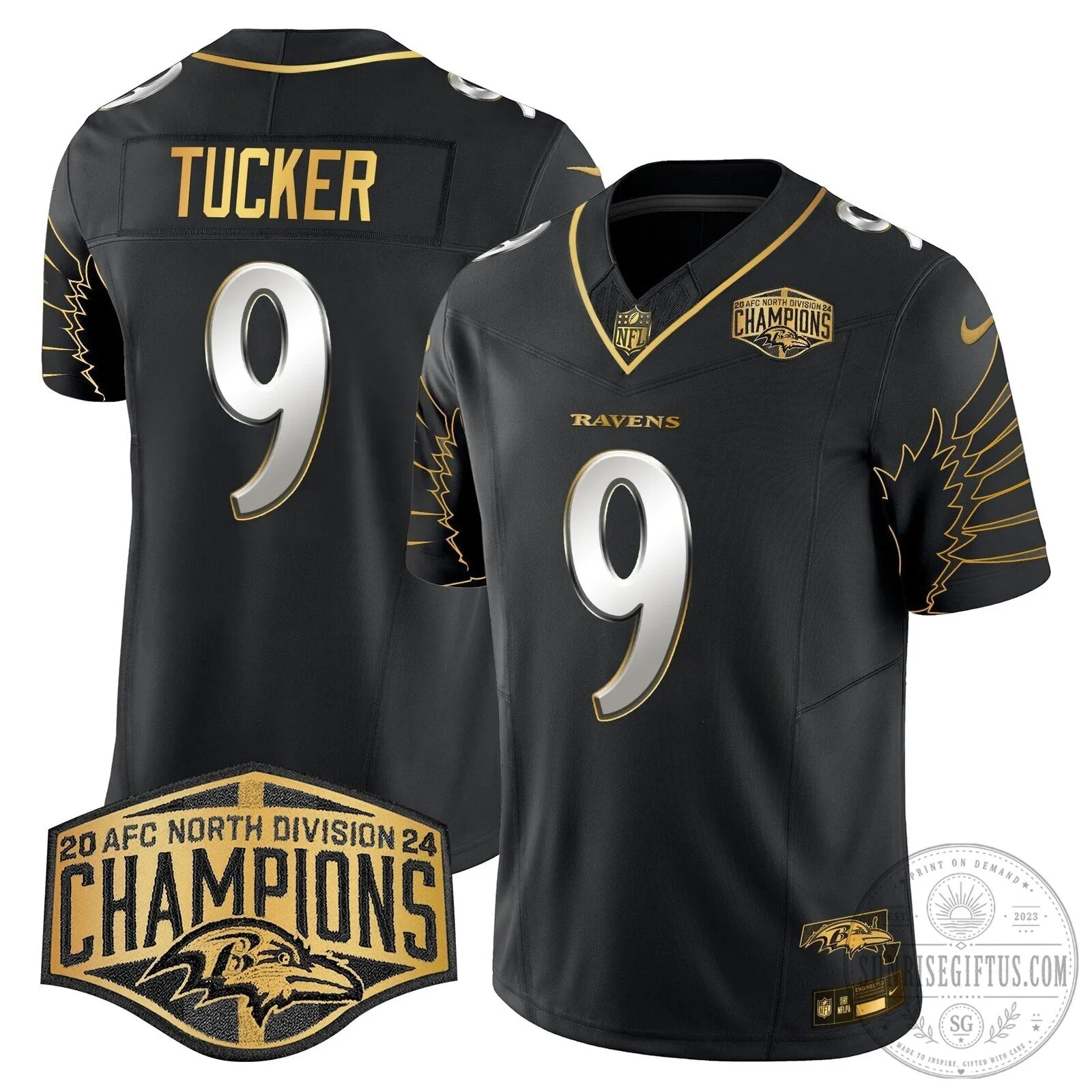 Baltimore Ravens AFC North Division Champions Derrick Henry Football Jersey 62 Baltimore Ravens AFC North Division Champions Derrick Henry Football Jersey