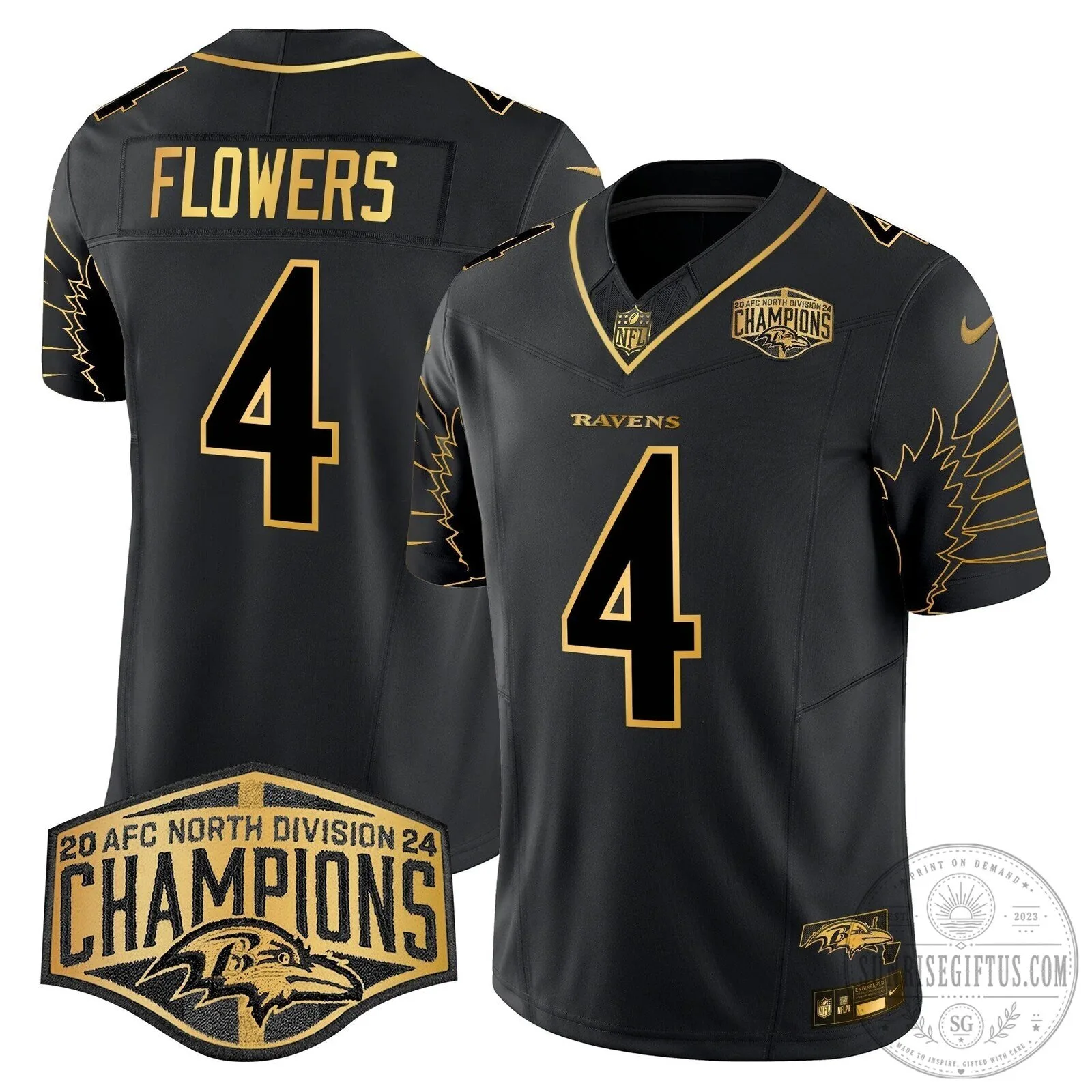 Baltimore Ravens AFC North Division Champions Derrick Henry Football Jersey 67 Baltimore Ravens AFC North Division Champions Derrick Henry Football Jersey