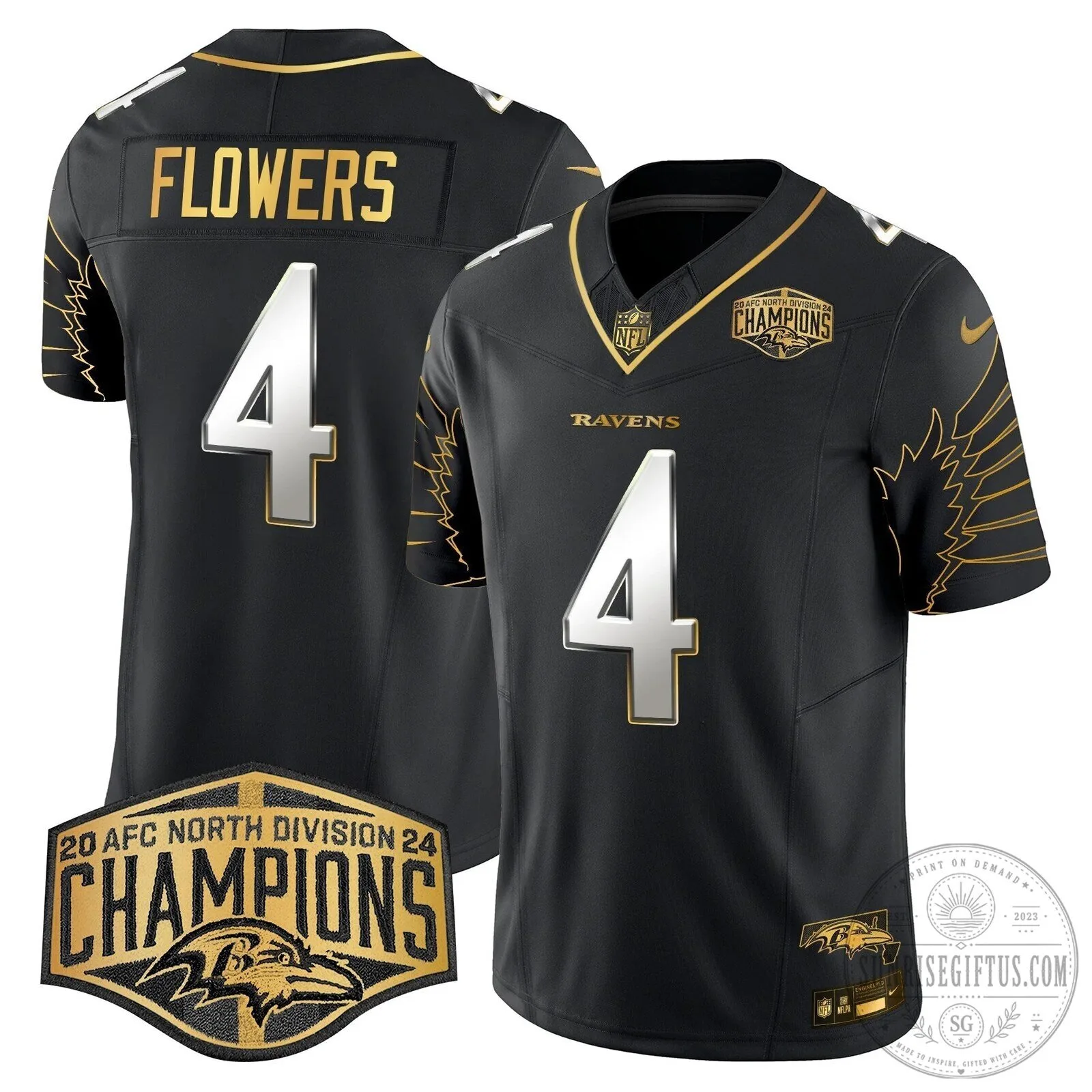 Baltimore Ravens AFC North Division Champions Derrick Henry Football Jersey 73 Baltimore Ravens AFC North Division Champions Derrick Henry Football Jersey