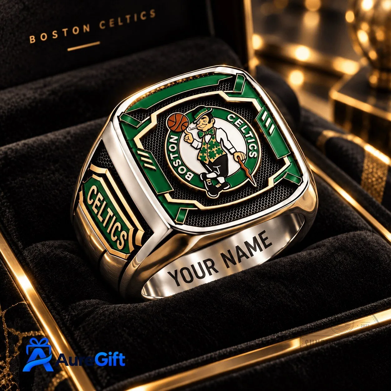 Boston Celtics National Basketball Association Personalized Championship Ring