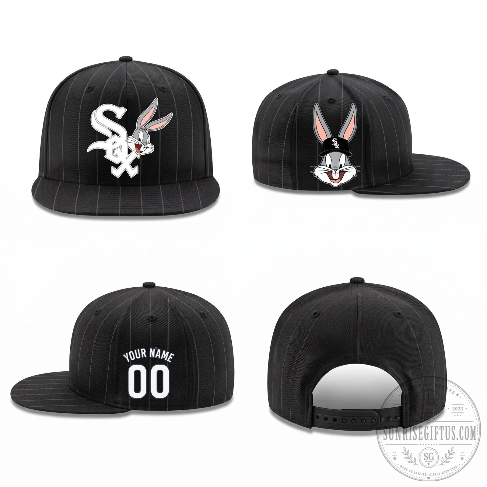 Chicago White Sox Bugs Bunny Personalized Snapback Cap Hat 10 Chicago White Sox Bugs Bunny Personalized Snapback Cap Hat