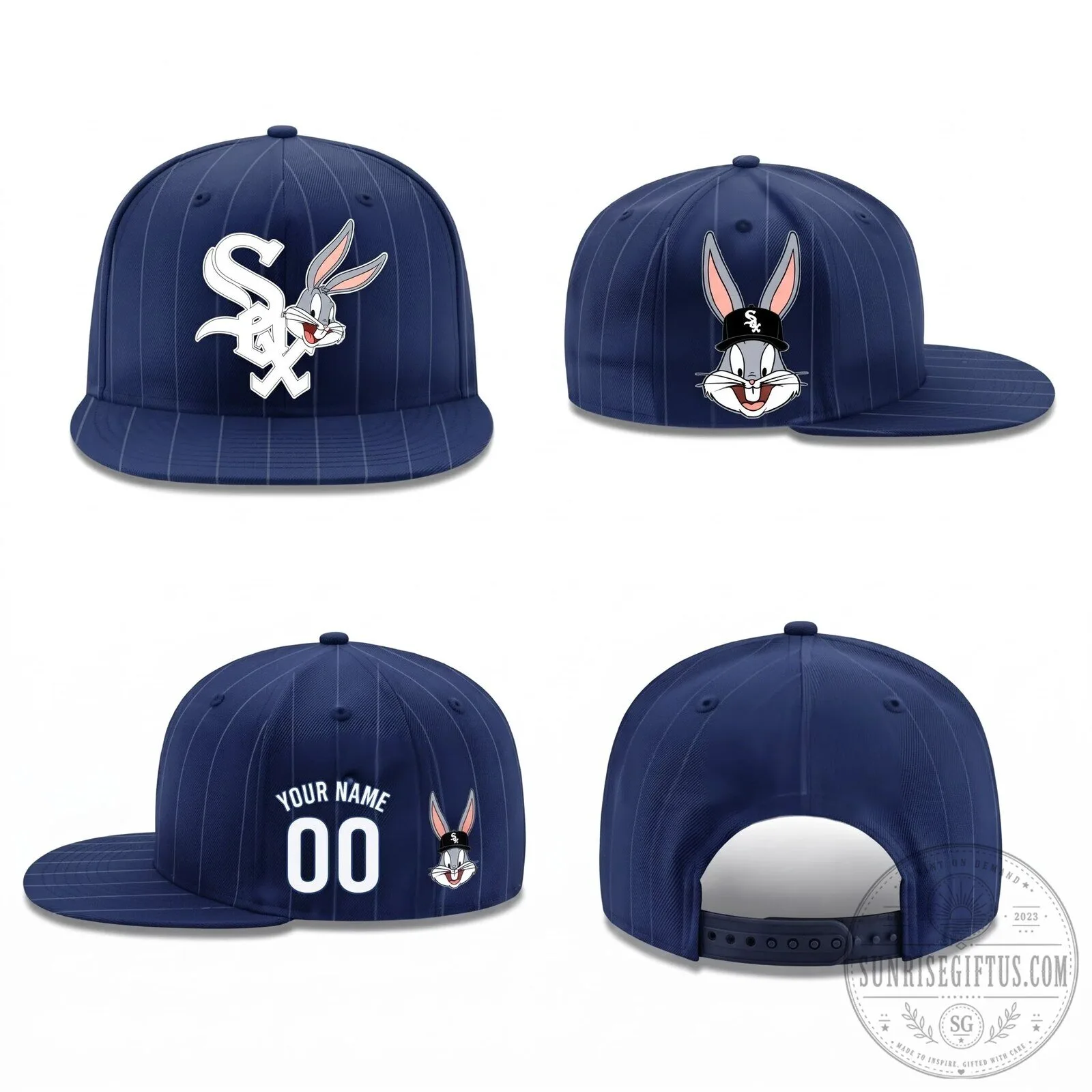 Chicago White Sox Bugs Bunny Personalized Snapback Cap Hat 10 Chicago White Sox Bugs Bunny Personalized Snapback Cap Hat