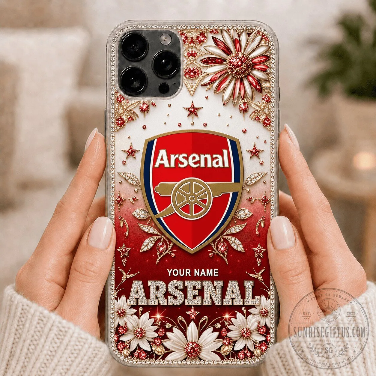 Arsenal Football Club Personalized Custom Name Phone Case for iPhone