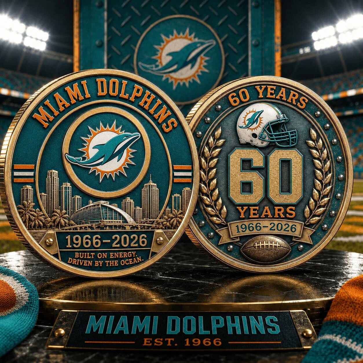 Miami Dolphins 60th Anniversary Commemorative Coin National Football League