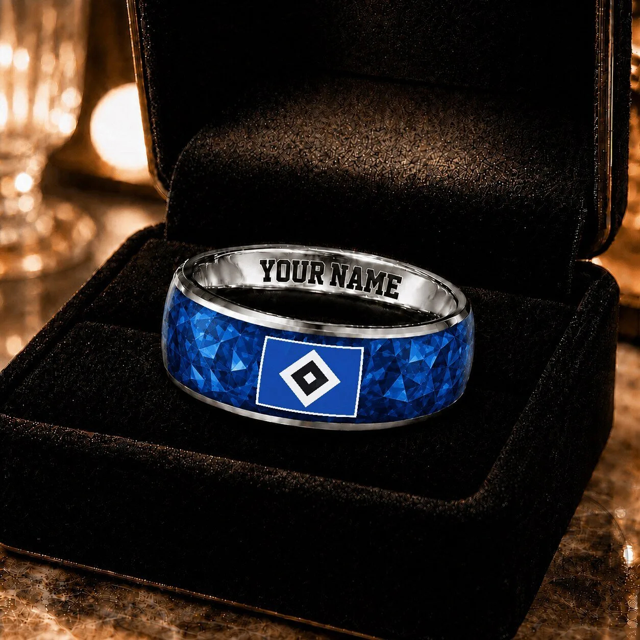 Hamburger SV Bundesliga Football Club Custom Name Ring 2 Hamburger SV Bundesliga Football Club Custom Name Ring