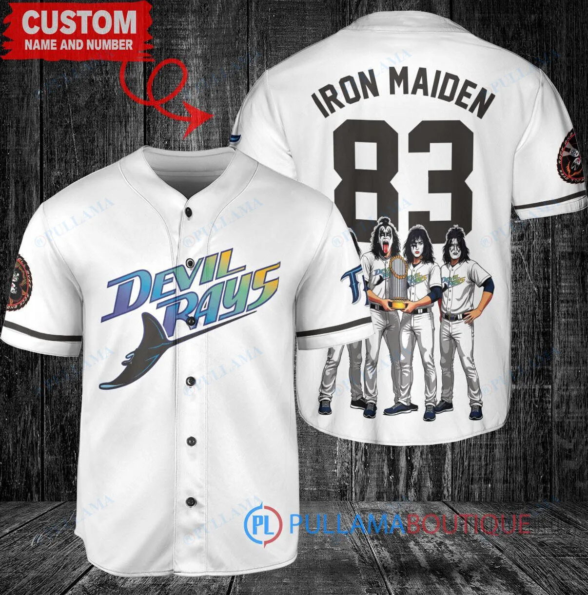Tampa Bay Rays Iron Maiden Baseball Jersey 1 Tampa Bay Rays Iron Maiden Baseball Jersey