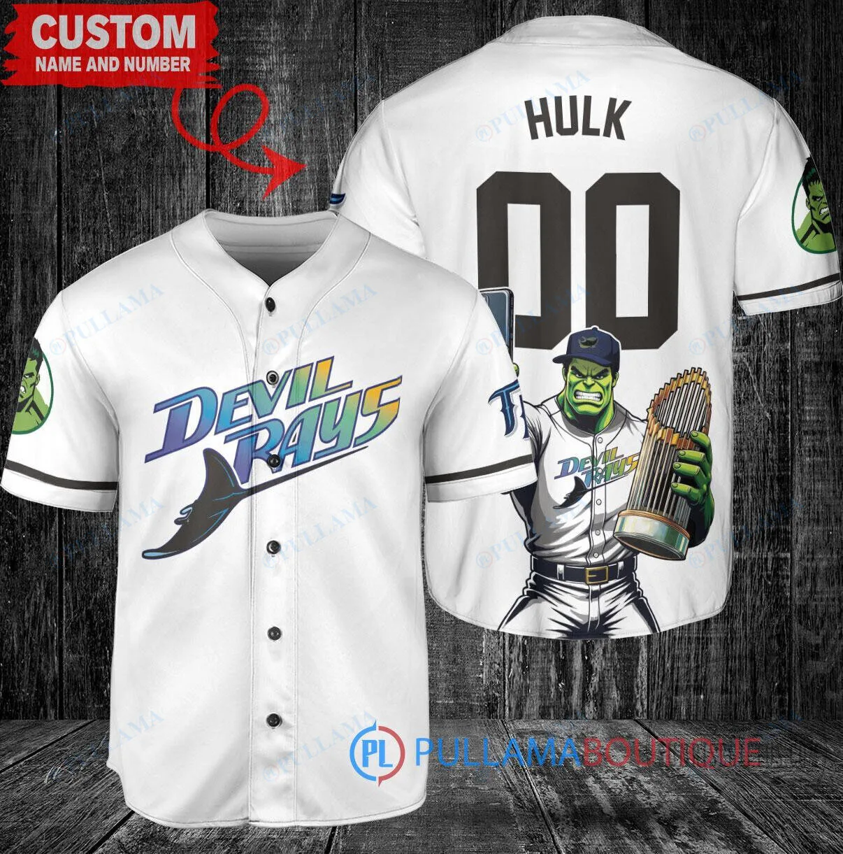 Tampa Bay Rays Baseball Hulk Marvel World Series Trophy Custom Baseball Jersey 2 Tampa Bay Rays Baseball Hulk Marvel World Series Trophy Custom Baseball Jersey