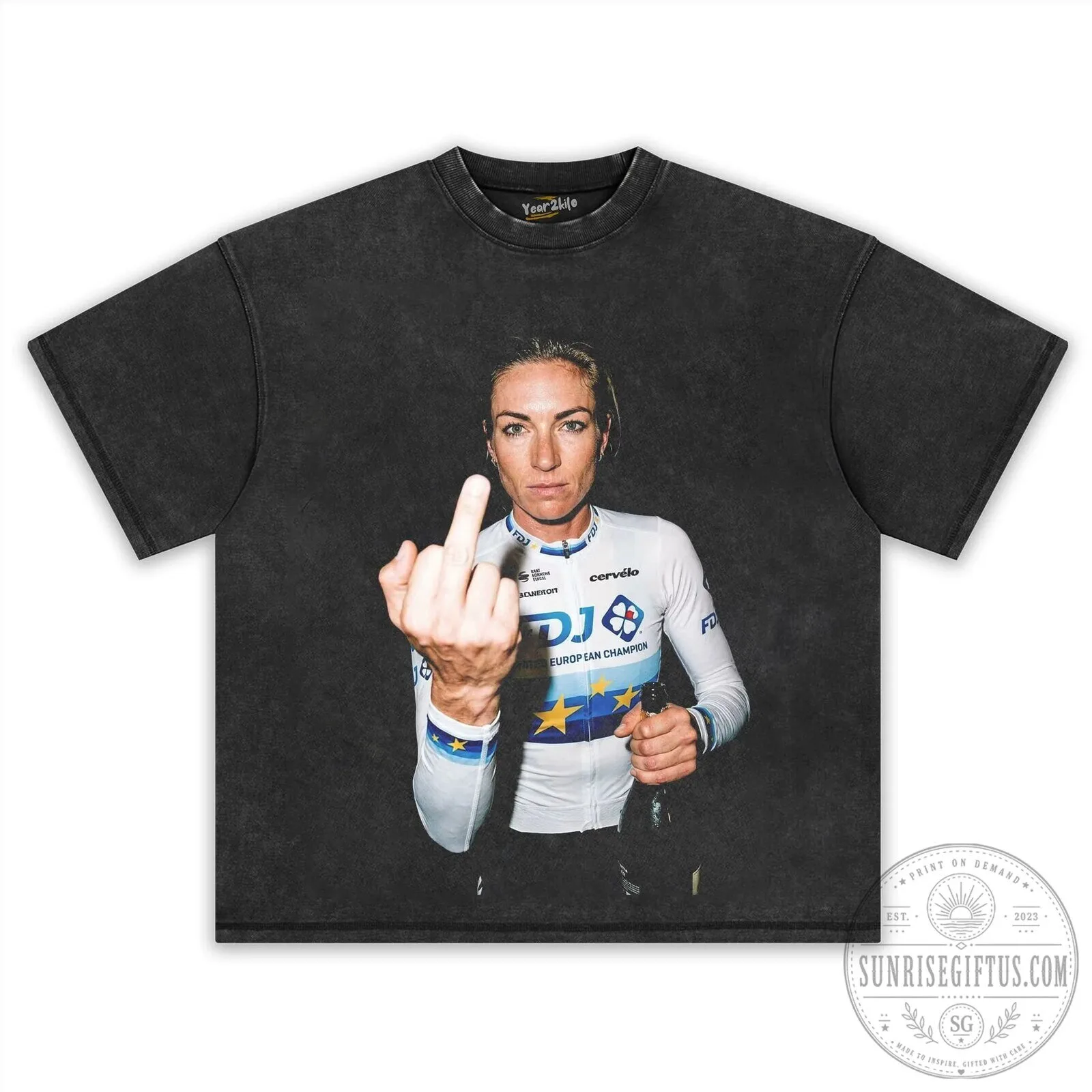 Demi Vollering Tour de France Women's Cycling Champion T-Shirt 16 Demi Vollering Tour de France Women