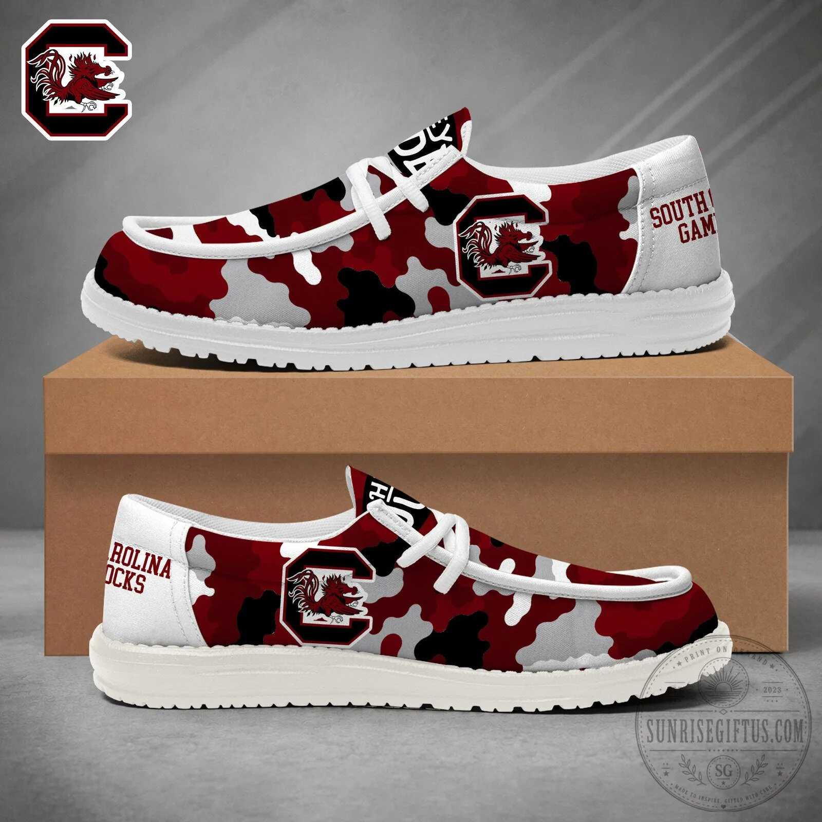 South Carolina Gamecocks Camouflage Pattern Casual Loafer Shoes 5 South Carolina Gamecocks Camouflage Pattern Casual Loafer Shoes
