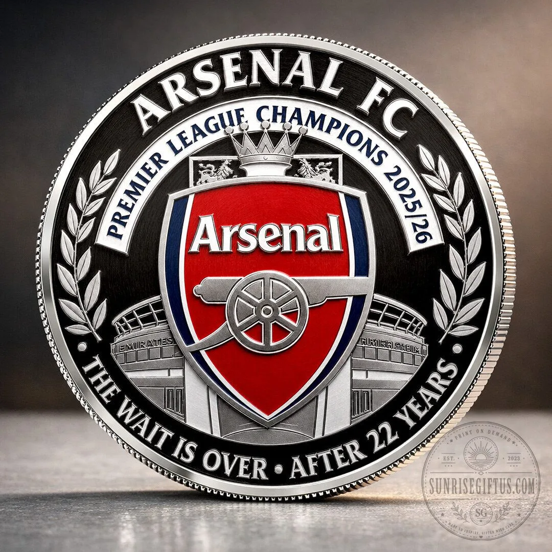 Arsenal FC Premier League Champions 2025/26 Commemorative Coin Collectible 10 Arsenal FC Premier League Champions 2025/26 Commemorative Coin Collectible