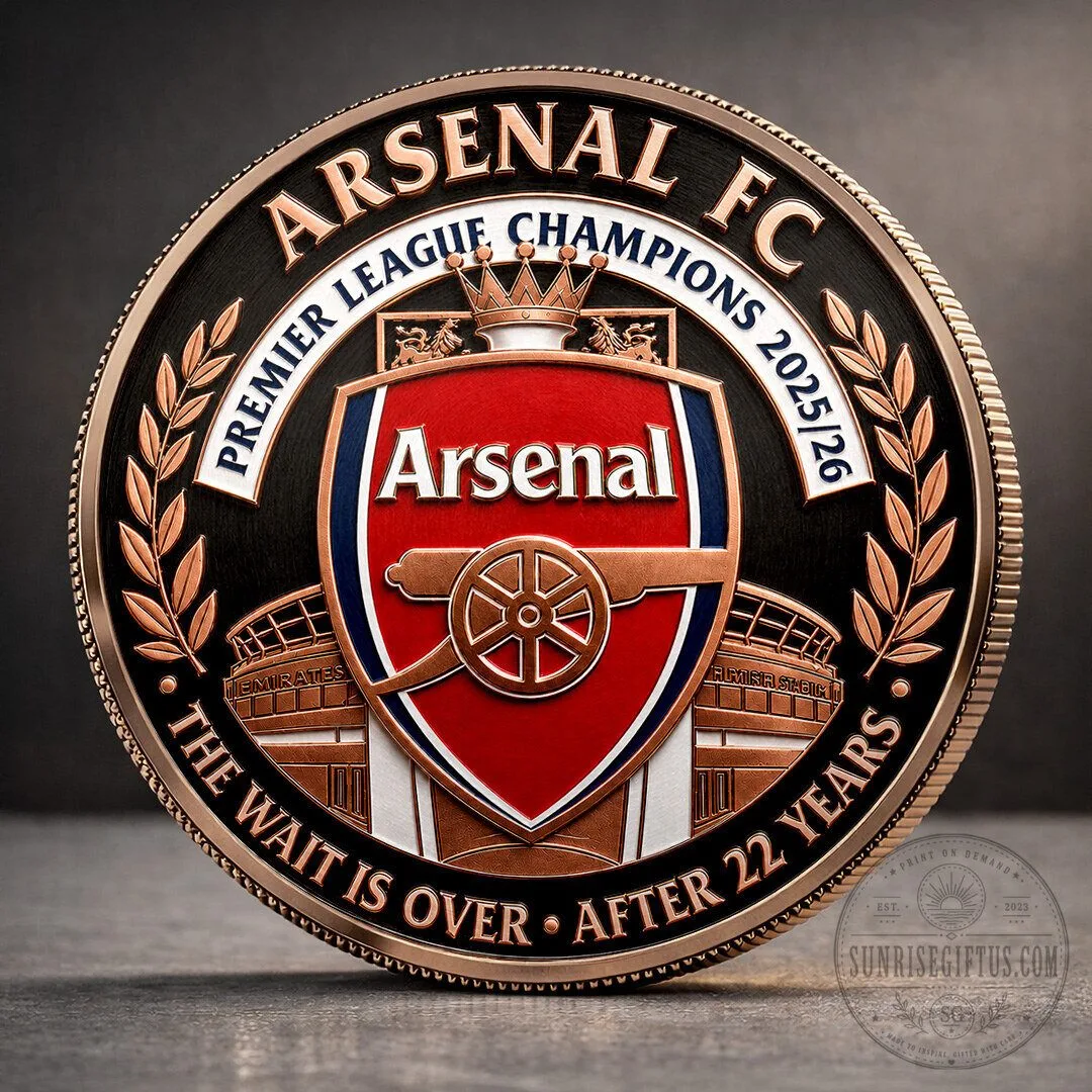 Arsenal FC Premier League Champions 2025/26 Commemorative Coin Collectible 11 Arsenal FC Premier League Champions 2025/26 Commemorative Coin Collectible