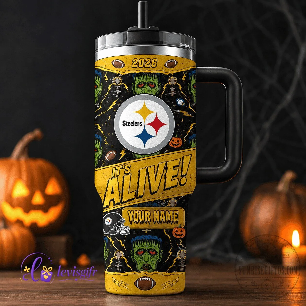Pittsburgh Steelers Halloween Frankenstein Monster Personalized Tumbler 5 Pittsburgh Steelers Halloween Frankenstein Monster Personalized Tumbler