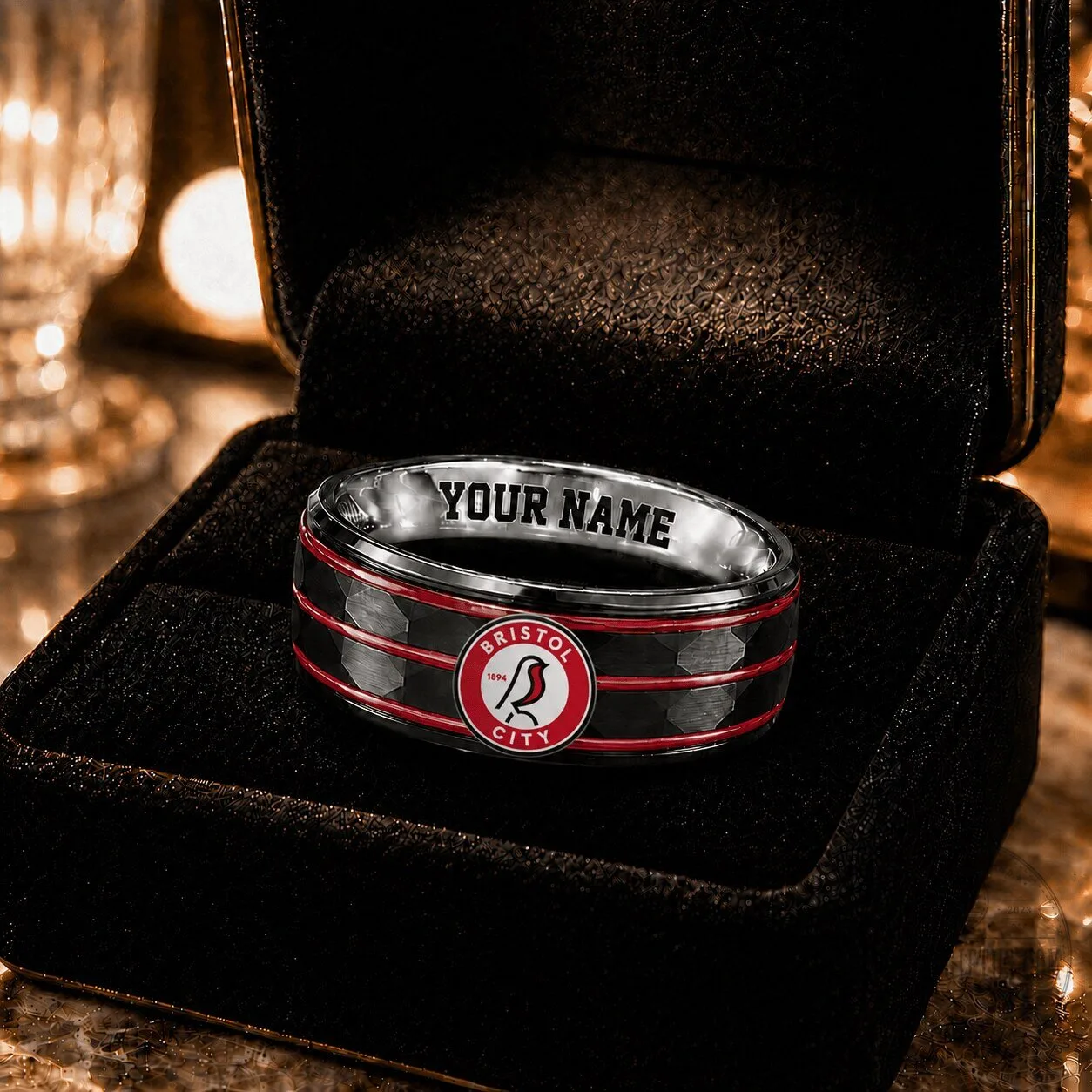 Bristol City Football Club Championship Ring Personalized Engraved Name Jewelry