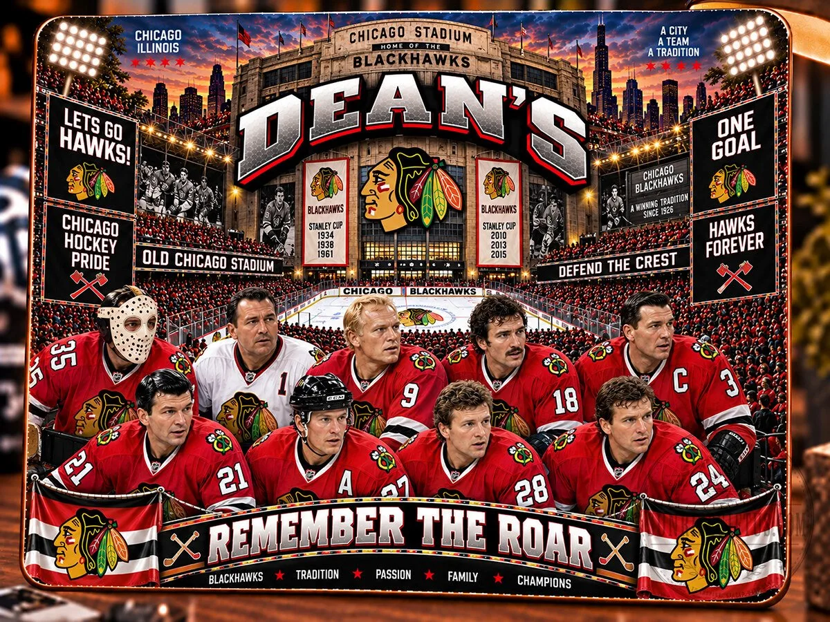 Chicago Blackhawks Hockey Team Legends Wall Art Plaque
