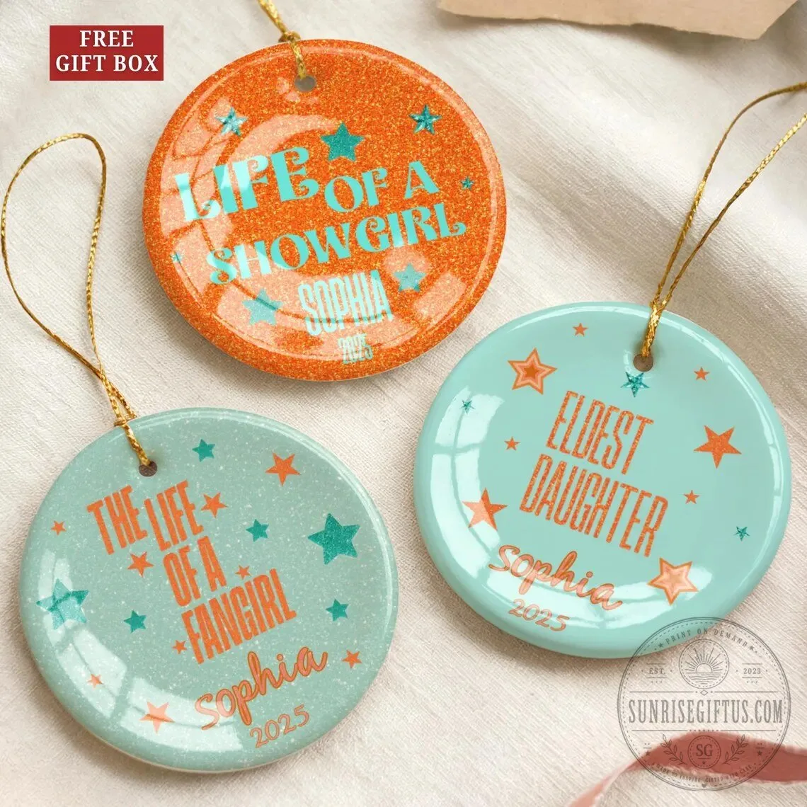 Personalized Christmas Ornament Custom Glitter Showgirl Fangirl Eldest Daughter 1 Personalized Christmas Ornament Custom Glitter Showgirl Fangirl Eldest Daughter