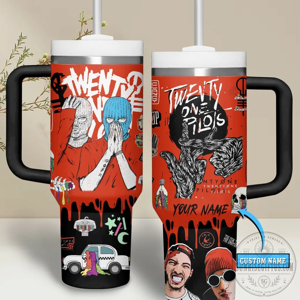 Twenty One Pilots Band Music Fan Art Personalized Tumbler Twenty One Pilots Band Music Fan Art Personalized Tumbler