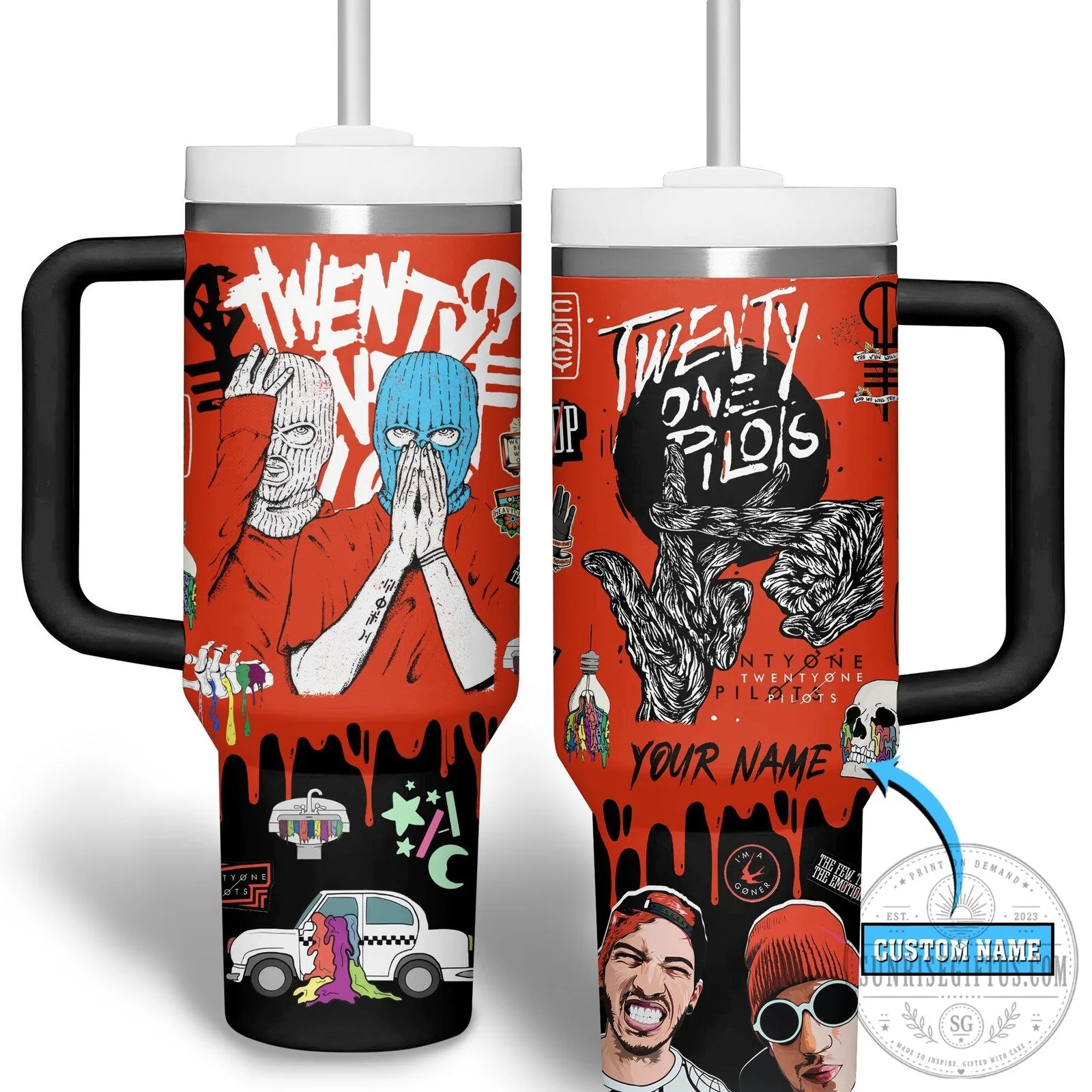 Twenty One Pilots Band Music Fan Art Personalized Tumbler 9 Twenty One Pilots Band Music Fan Art Personalized Tumbler