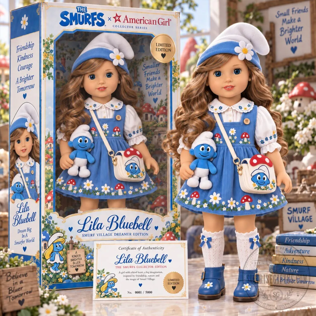 Smurfs American Girl Lila Bluebell Collector Series Limited Edition Doll Smurfs American Girl Lila Bluebell Collector Series Limited Edition Doll